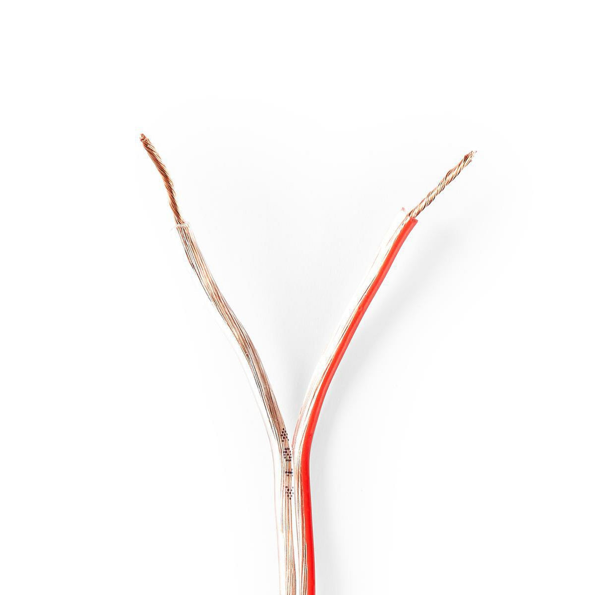 Speaker cable | 2x 0.75 mm² | CCA | 15.0 m | Round | PVC | Transparent | Packaging