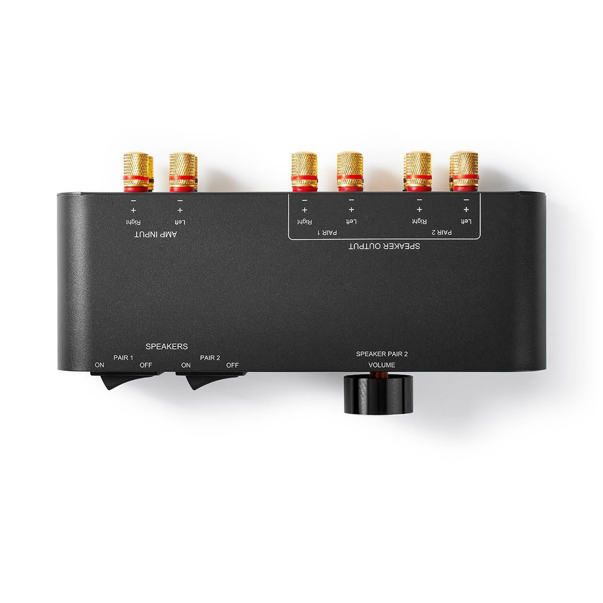 Speaker control box | 2-Port port(s) | The track | Speaker Impedance: 4-16 Ohm | Max load per Channel: 60 W | Volume Control | Aluminum | Black