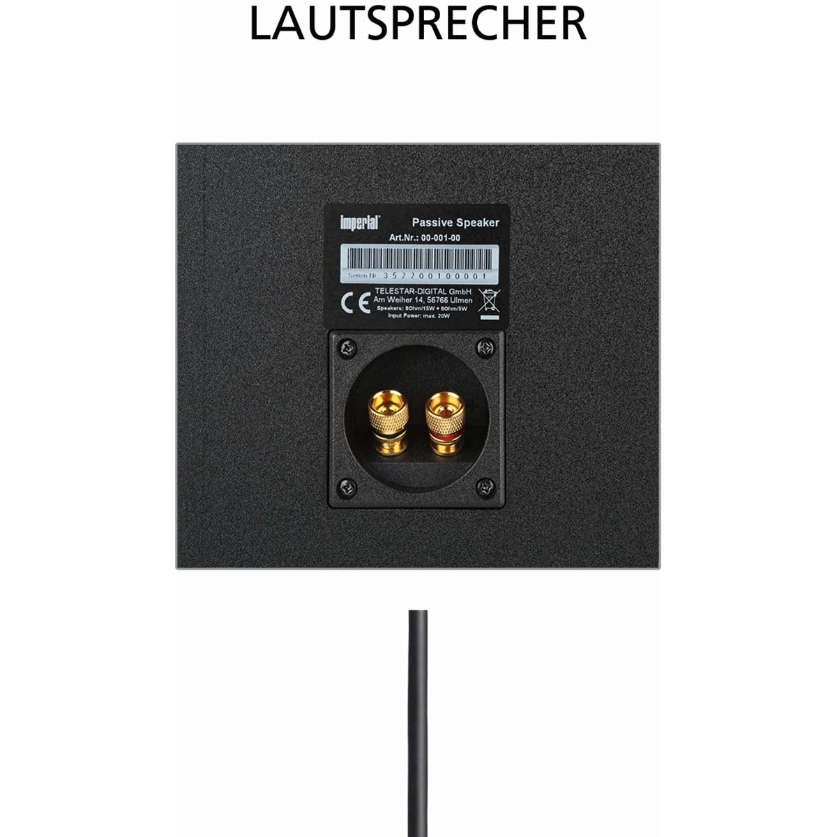 Speaker set with two passive 20 W speakers