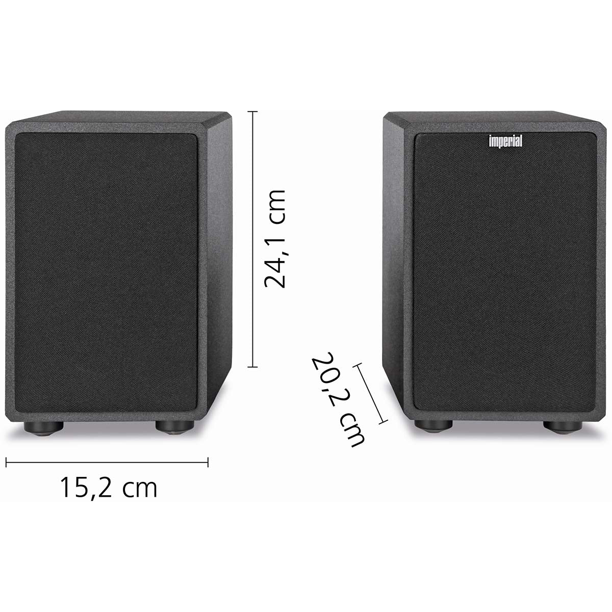 Speaker set with two passive 20 W speakers
