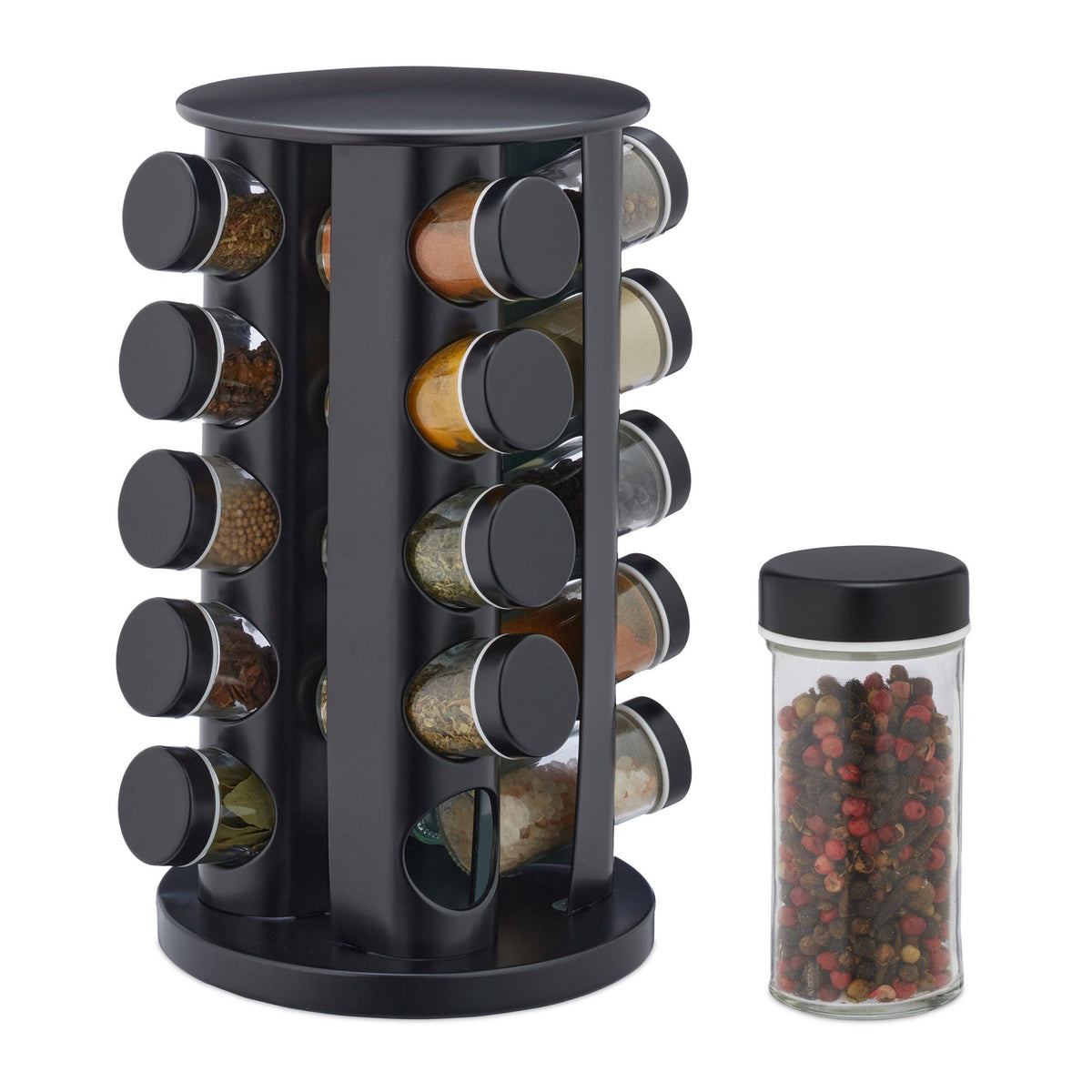 Spice carousel with 20 jars