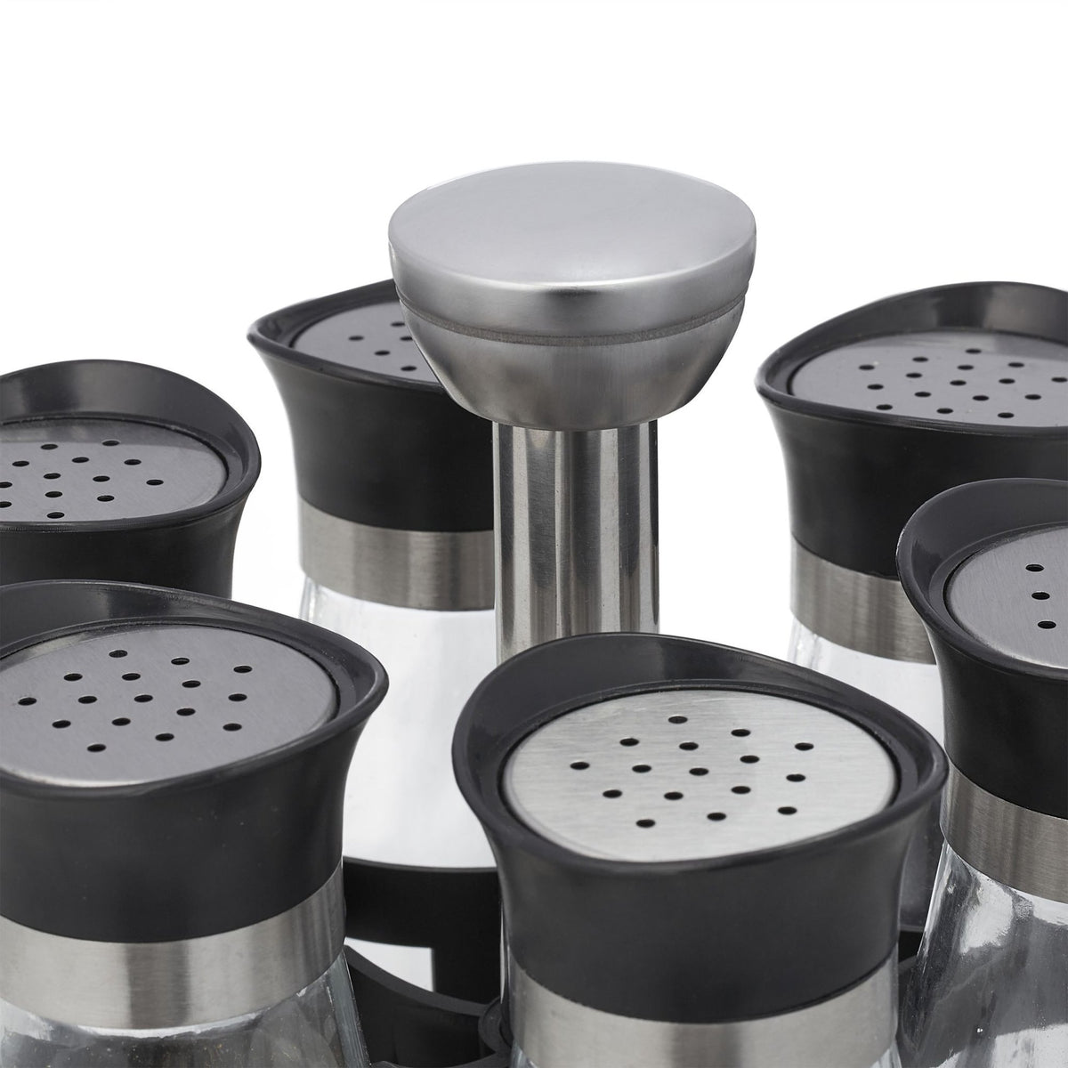 Spice rack with 12 glass jars