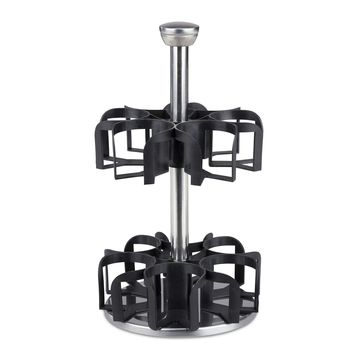 Spice rack with 12 glass jars