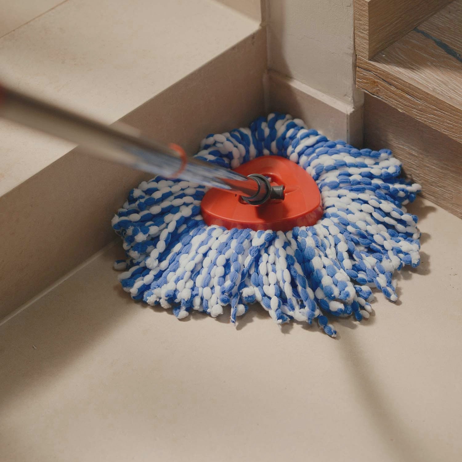 Spin Mop System with Dual Chamber Bucket