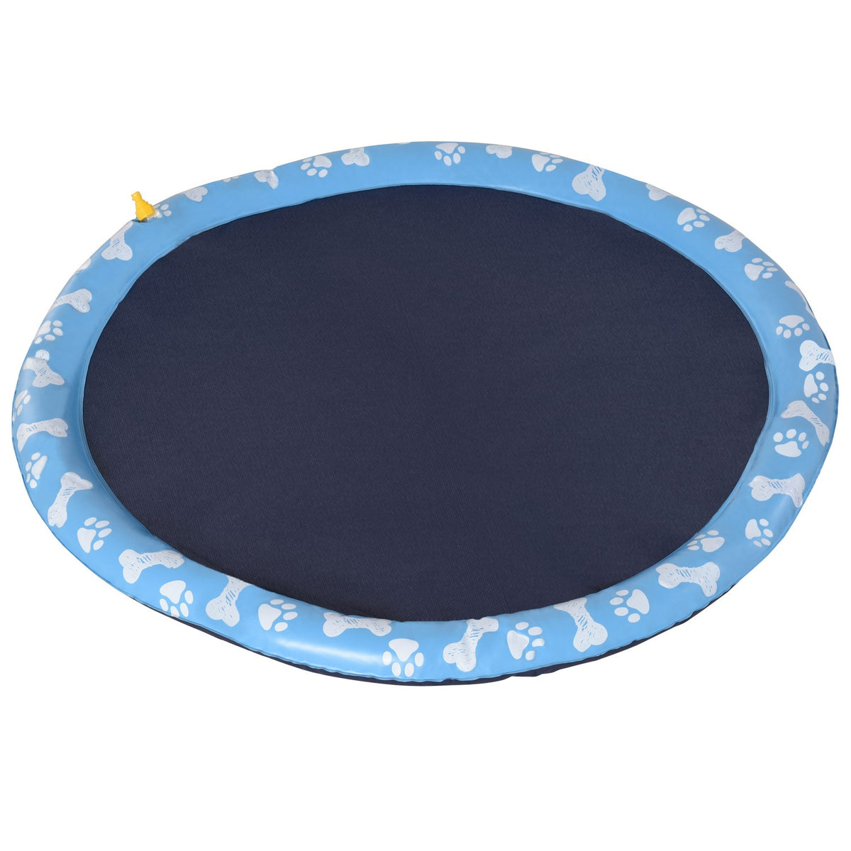 Splash Sprinkler Pad 170Cm Spray Water Feature Mat Dog Water Sprinkler Anti-Slip Outdoor Pvc Blue