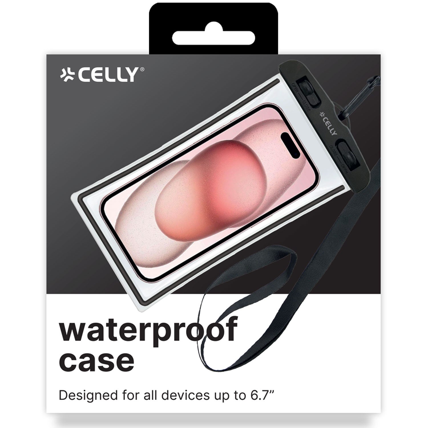 Splashbag Waterproof bag IPX8 max 6.5" Black