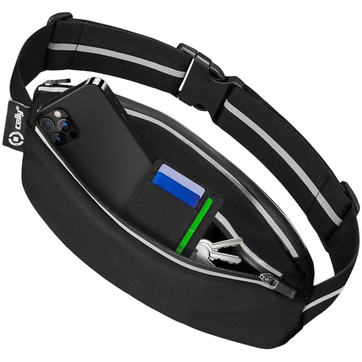 Sports belt/phone pocket max 6.9" Black