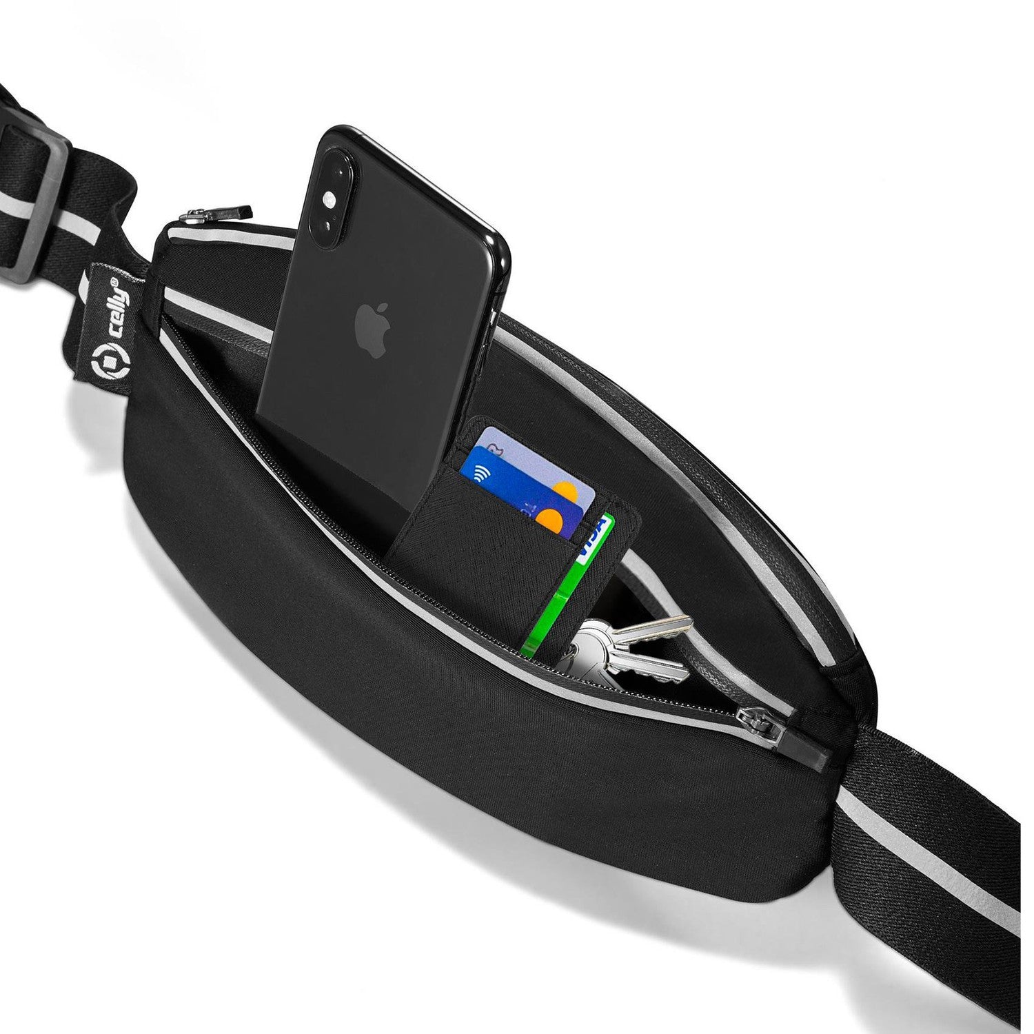 Sports belt/phone pocket max 6.9" Black