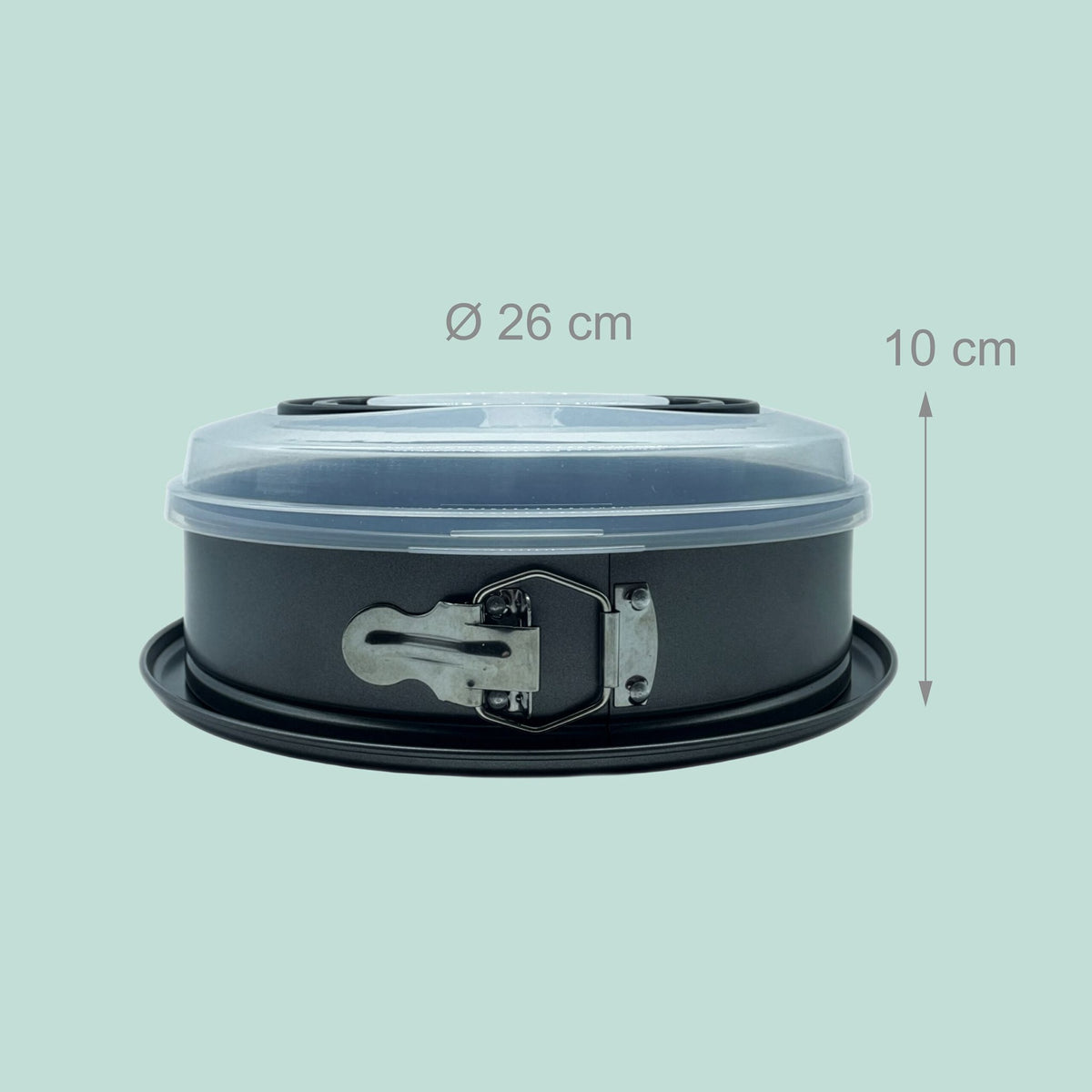 Springform Cake Tin, Carbon Steel, Non-Stick, Lid