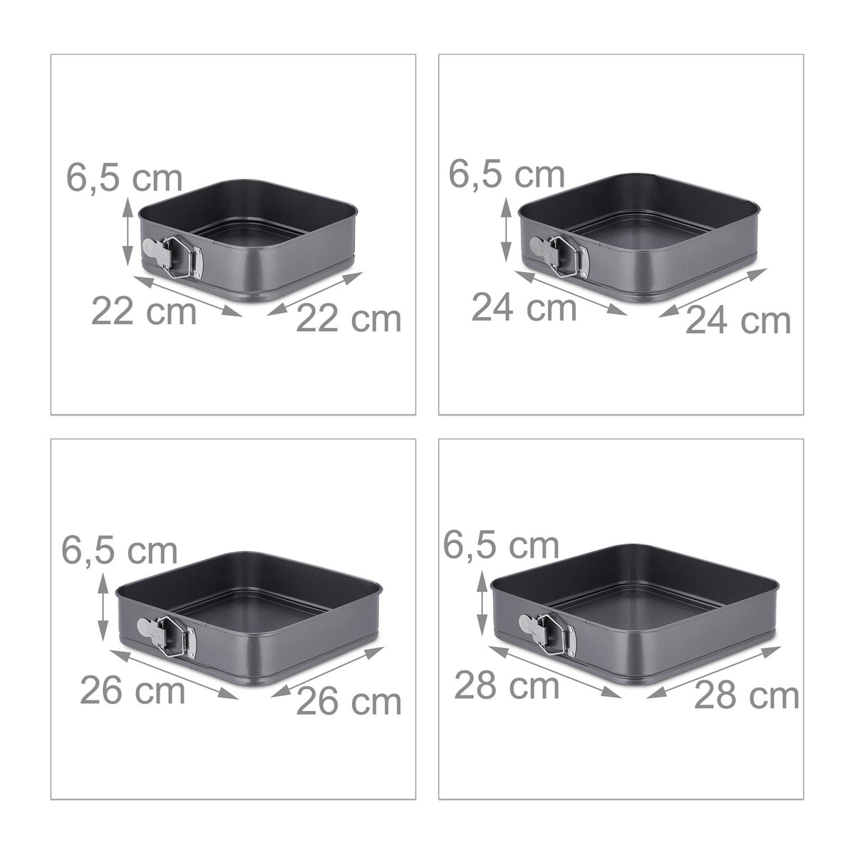 Springform set with 4 sizes