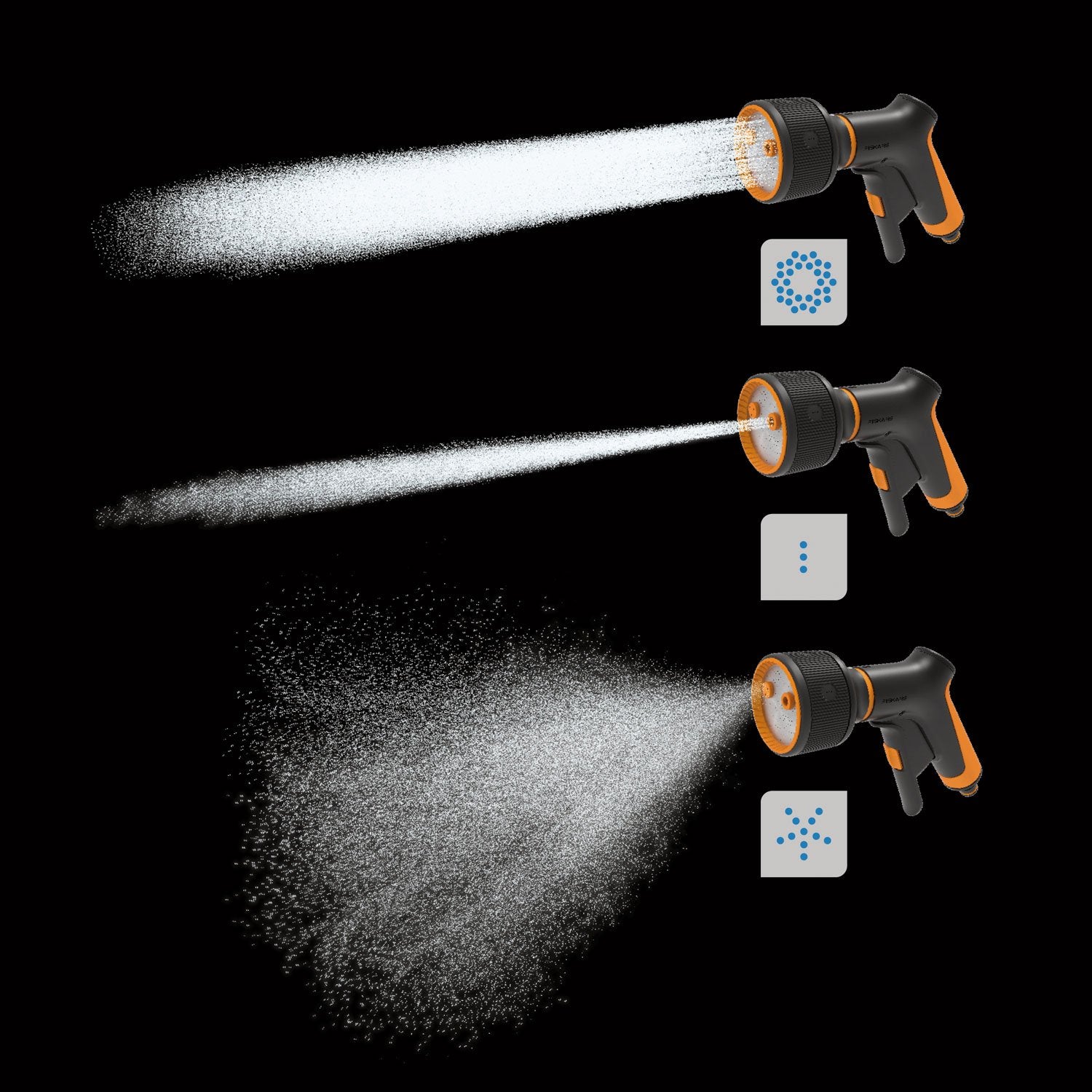 Sprinkler gun 3 function. front tr.