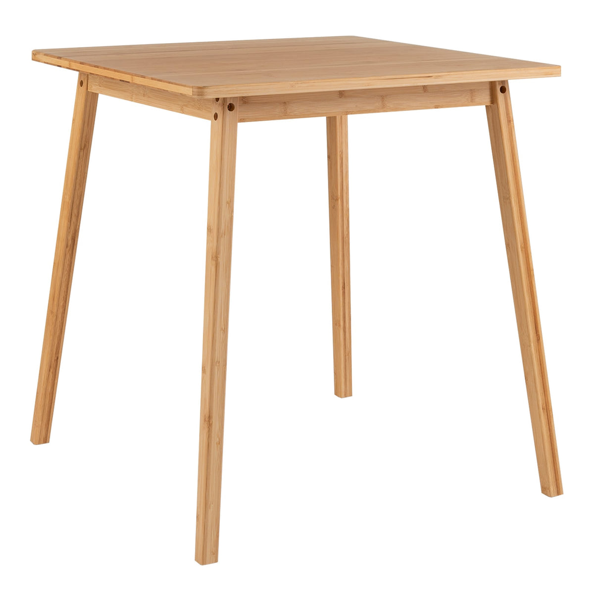 Square Bamboo Dining Table 70x70 cm for 2-4 People