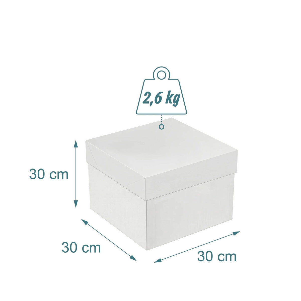 Square Cake Boxes With Lids And Boards, Food-Safe Cardboard