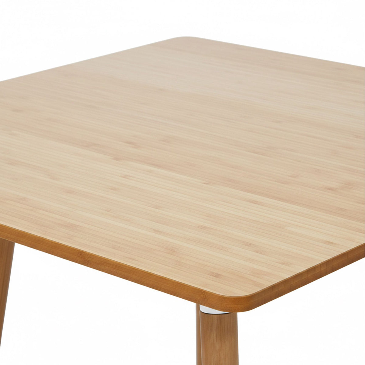 Square Dining Table with Bamboo Legs