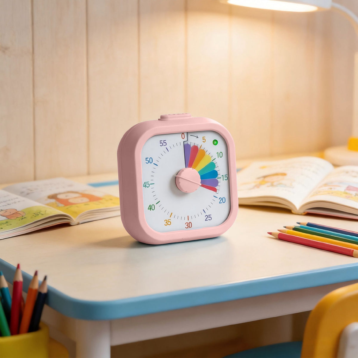 Square Visual Timer with Adjustable Volume, 60-Minute