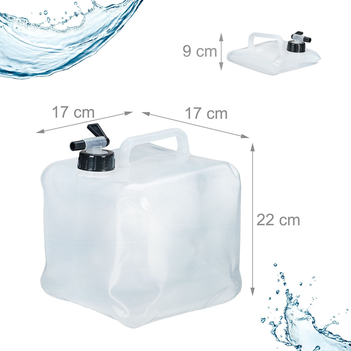 Square collapsible capsules in a set of 4