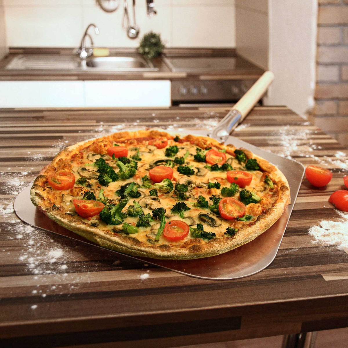 Square pizza shovel