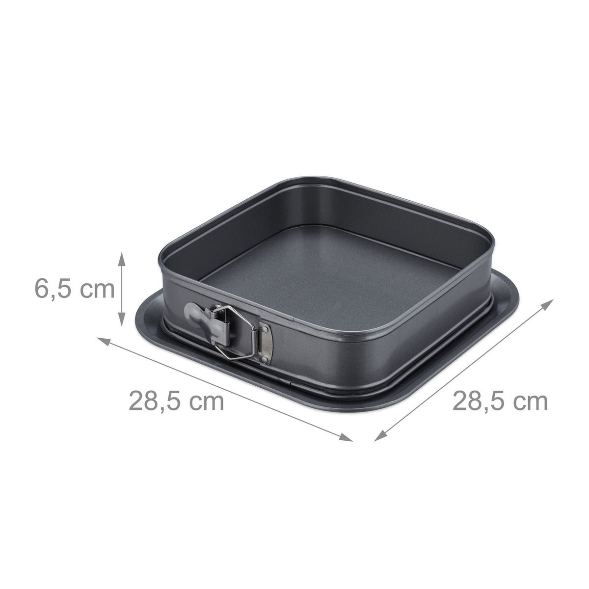 Square spring form with leakage protection