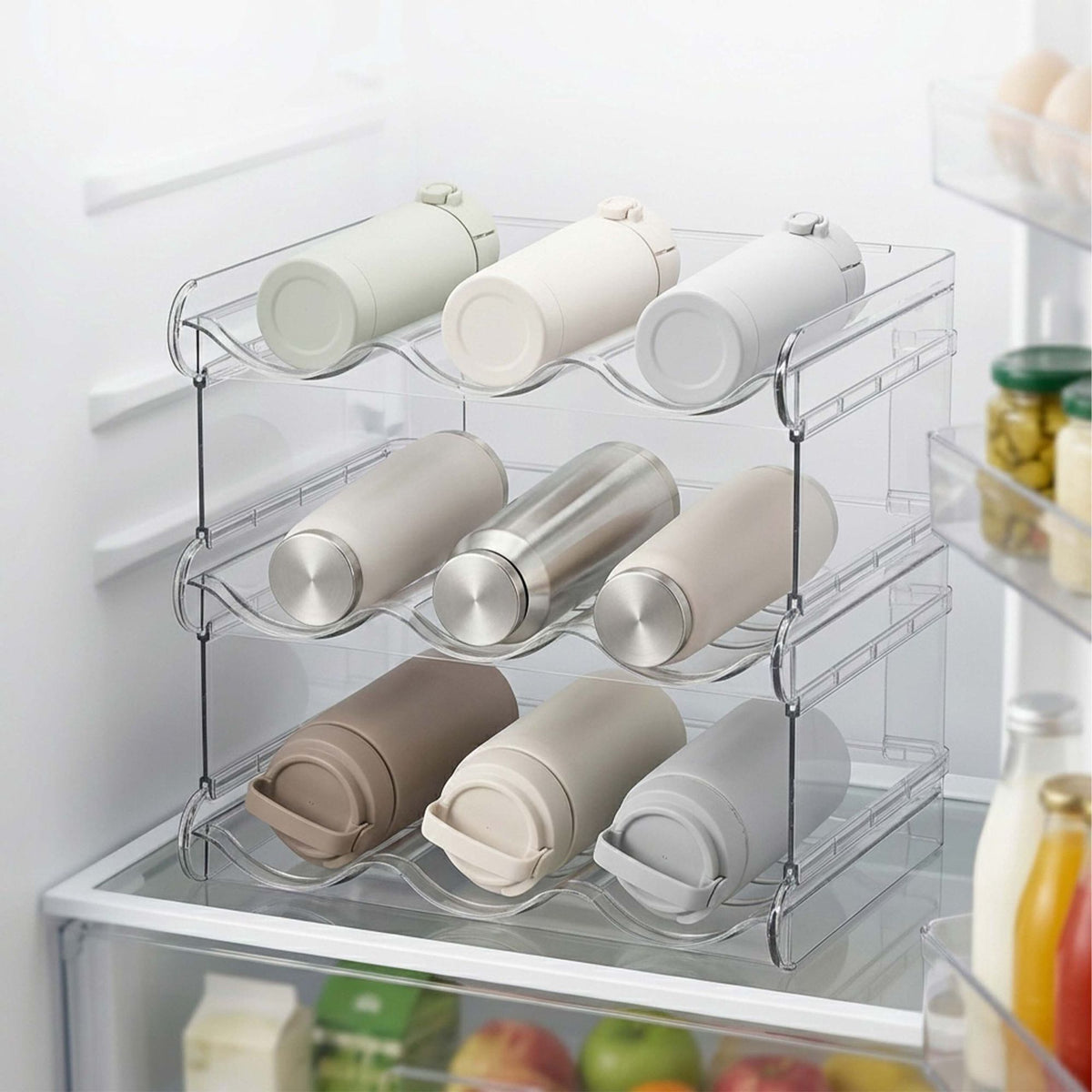 Stackable Modular Bottle Rack – 12-Bottle, Transparent