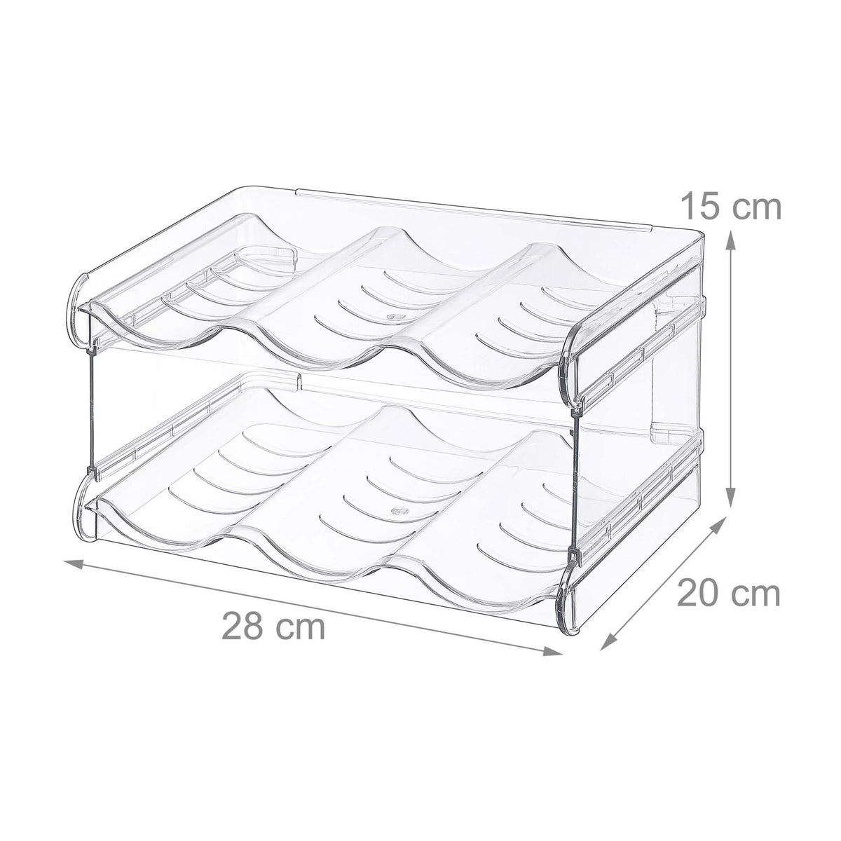 Stackable Modular Bottle Rack – Expandable, Transparent Design