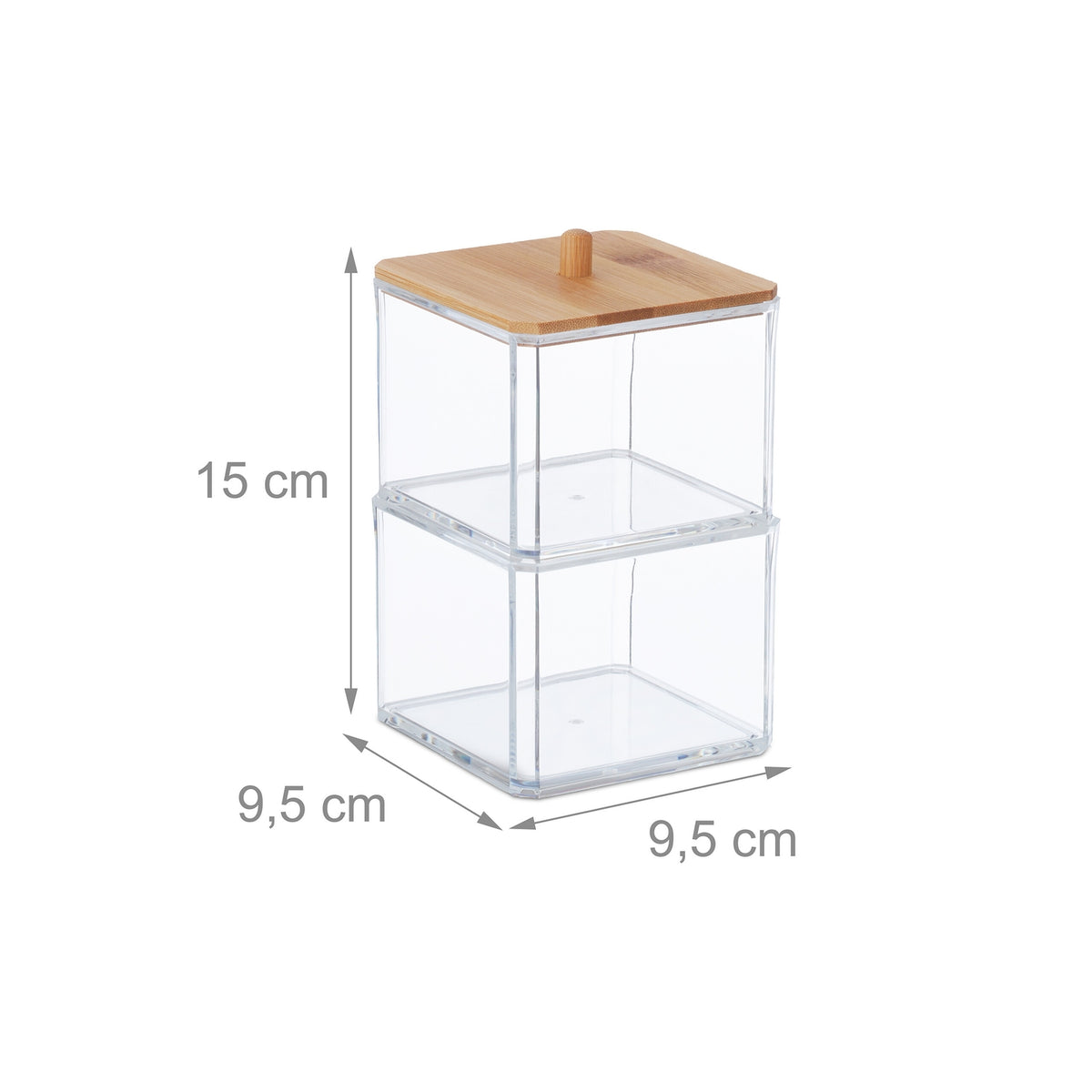 Stackable containers for cotton swabs
