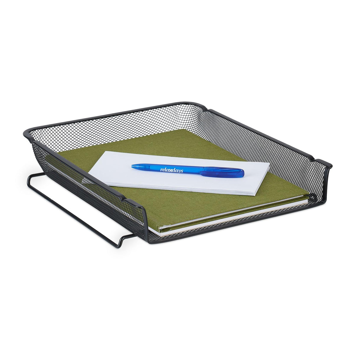 Stackable metal document tray