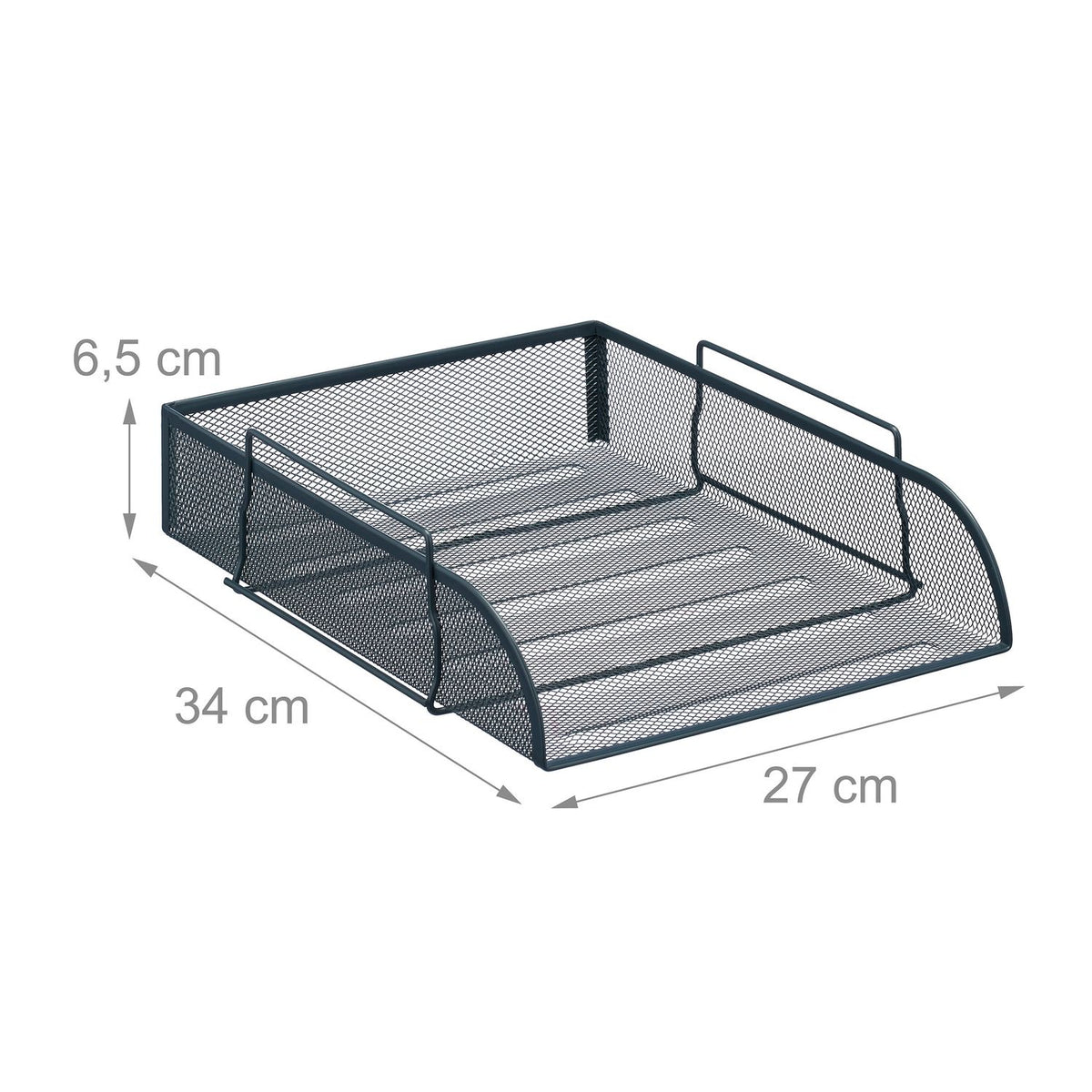 Stackable metal document tray