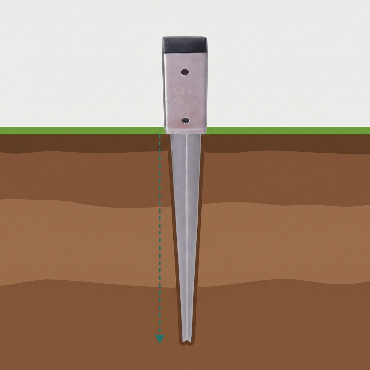 Stainless Steel Drive-In Post Anchors, 4 Pack, 750mm