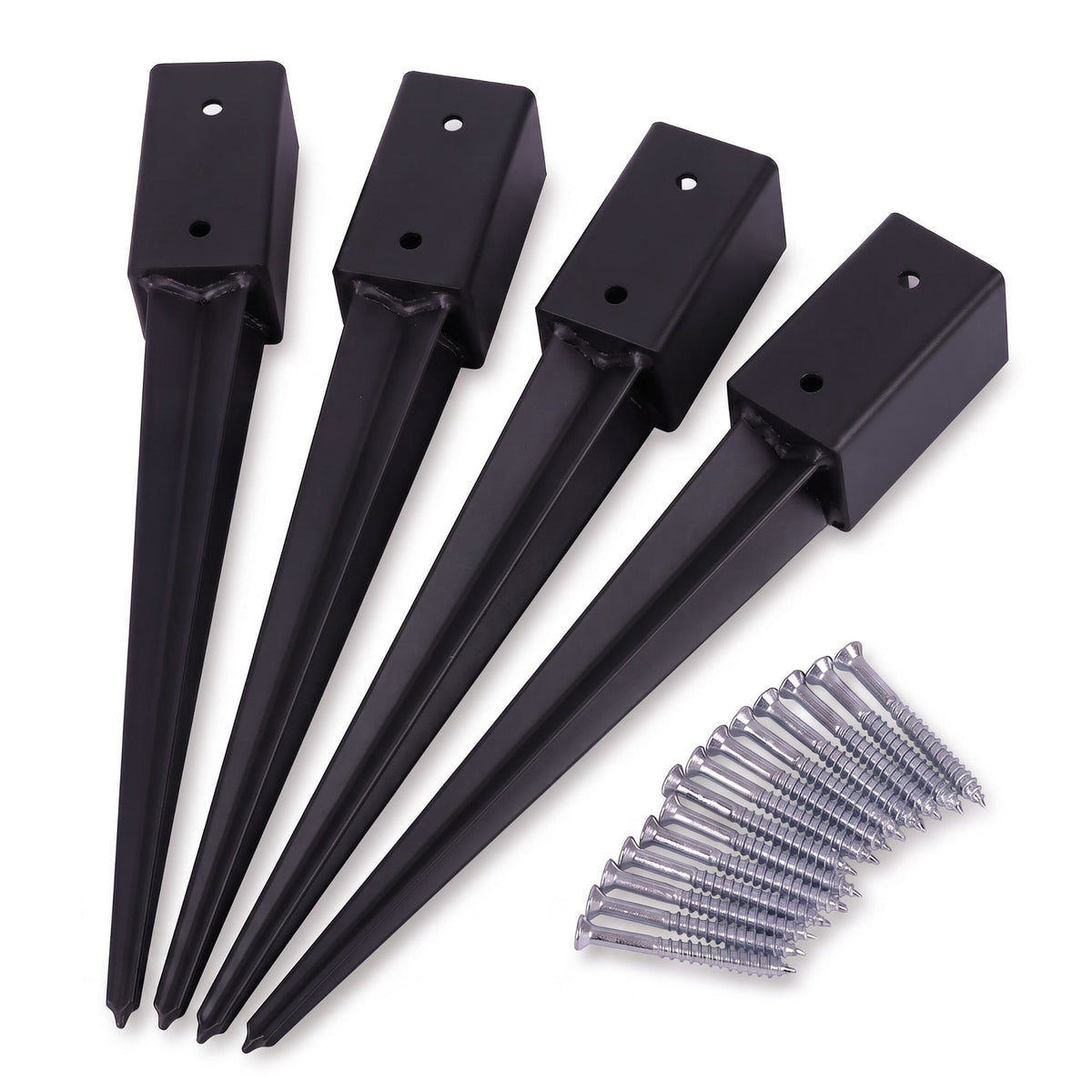 Stainless Steel Drive-In Post Anchors, Set of 4, 750mm