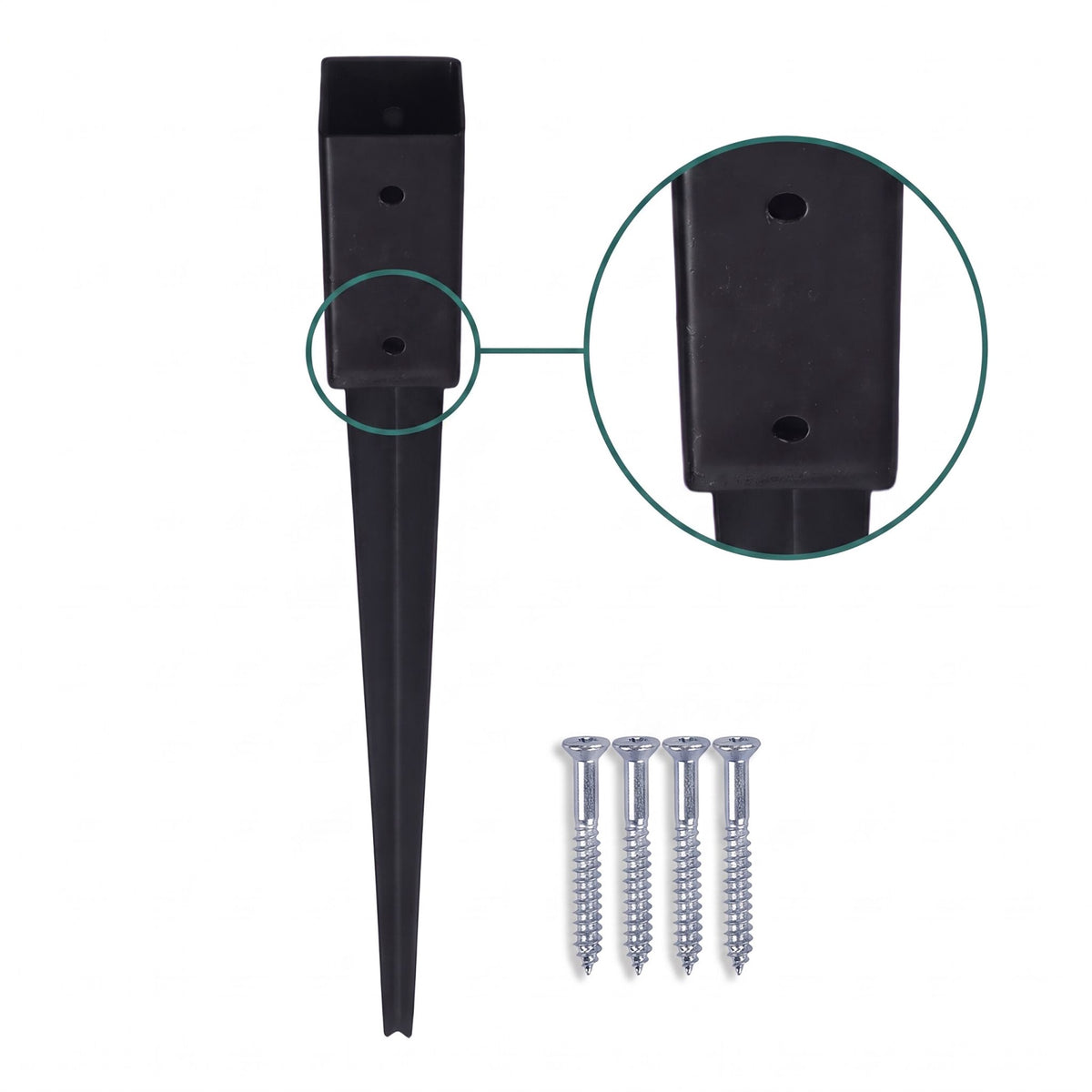 Stainless Steel Drive-In Post Anchors, Set of 4, 750mm