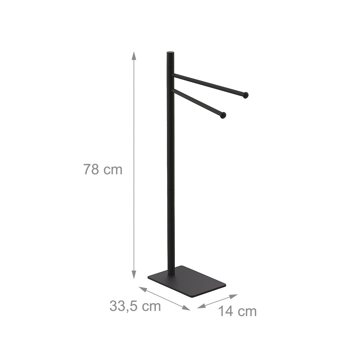 Stainless Steel Freestanding Towel Rack, 2 Arms