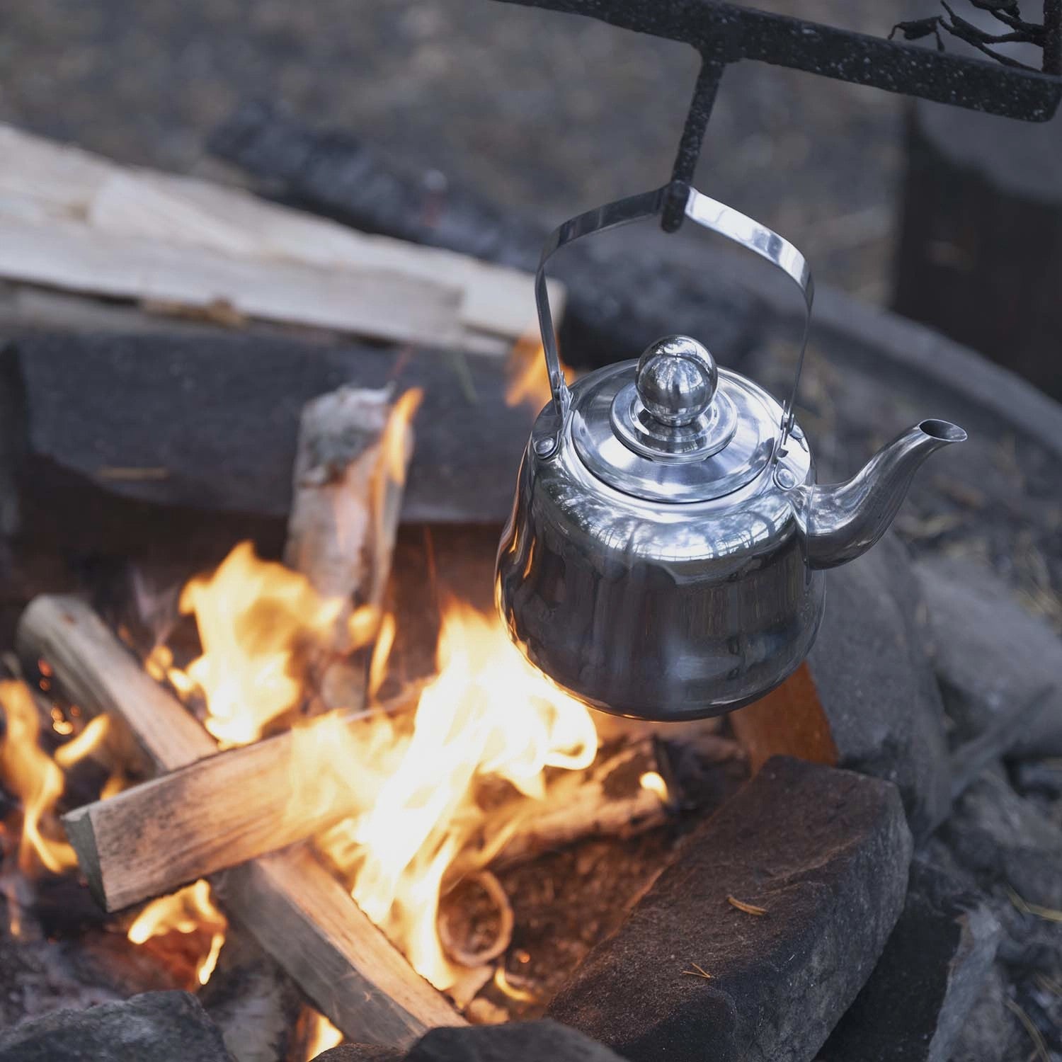 Stainless Steel Kettle, 1L, Camping & Home Use