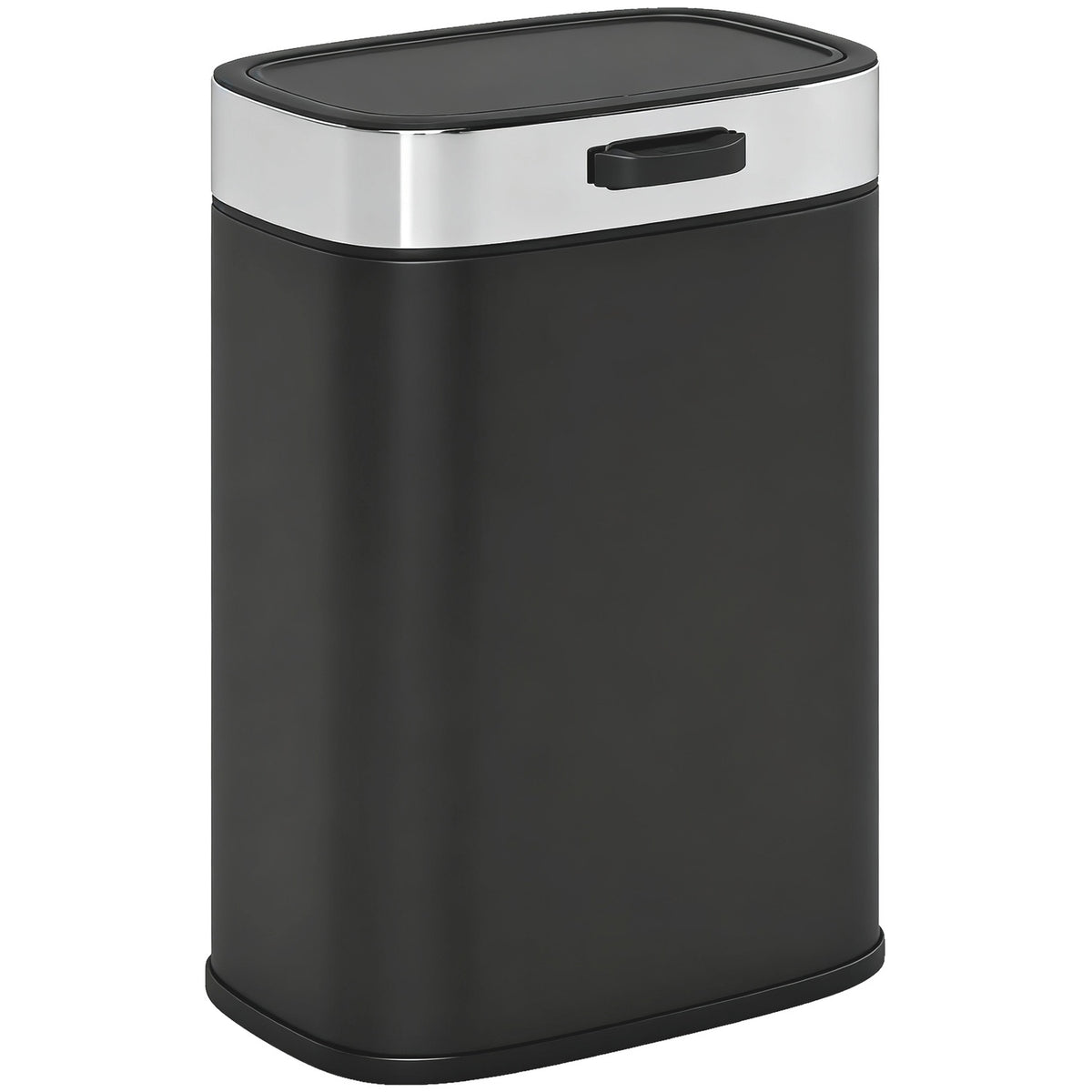 Stainless Steel Kitchen Trash Can, Removable Inner Bin, Black