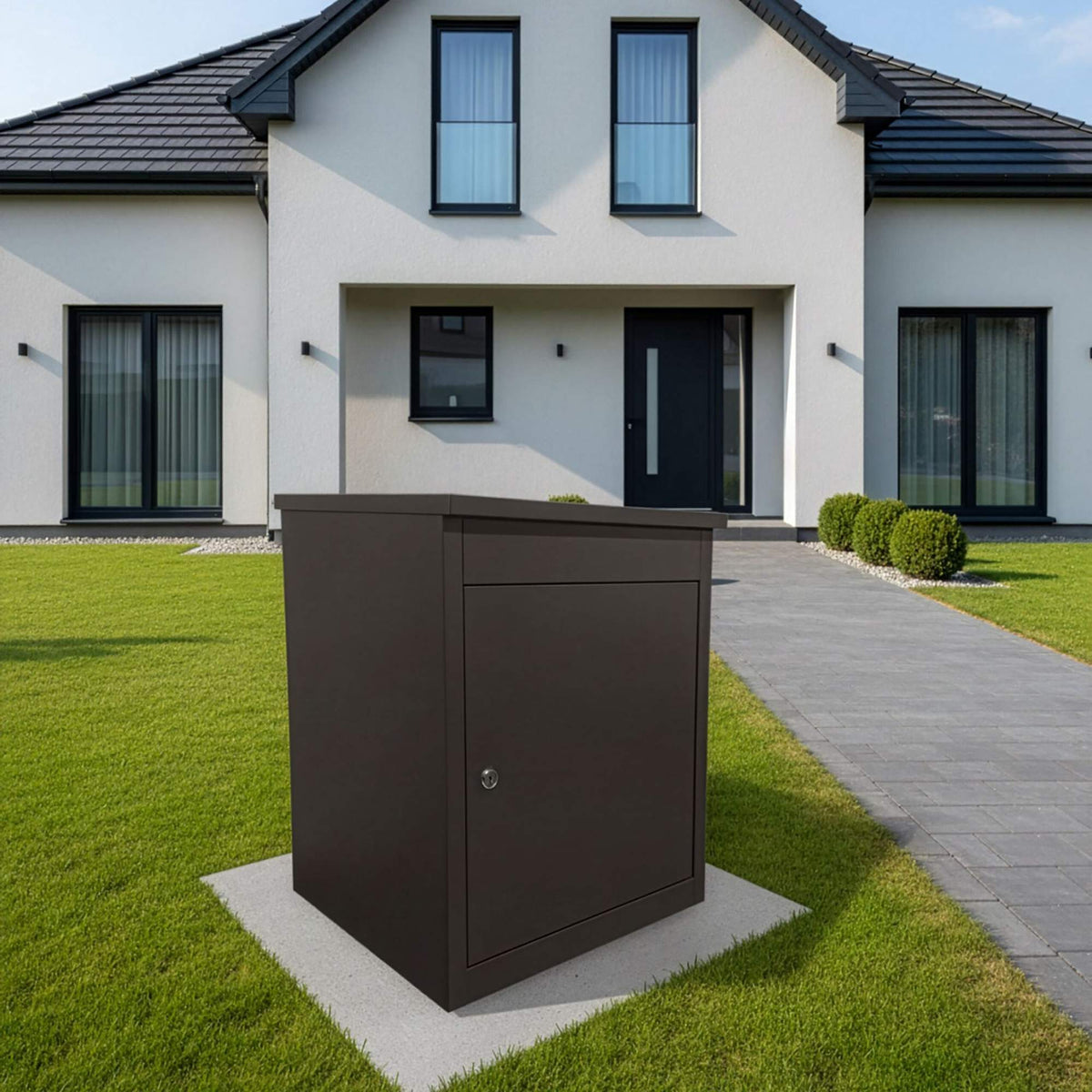 Stainless Steel Parcel Box, Wall/Floor Mountable