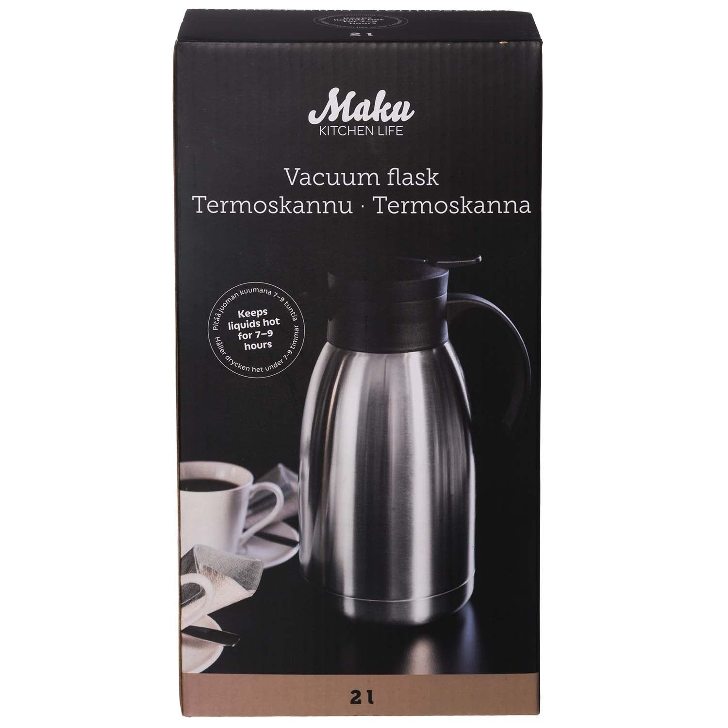 Stainless Steel Thermos, 2.0 L Capacity