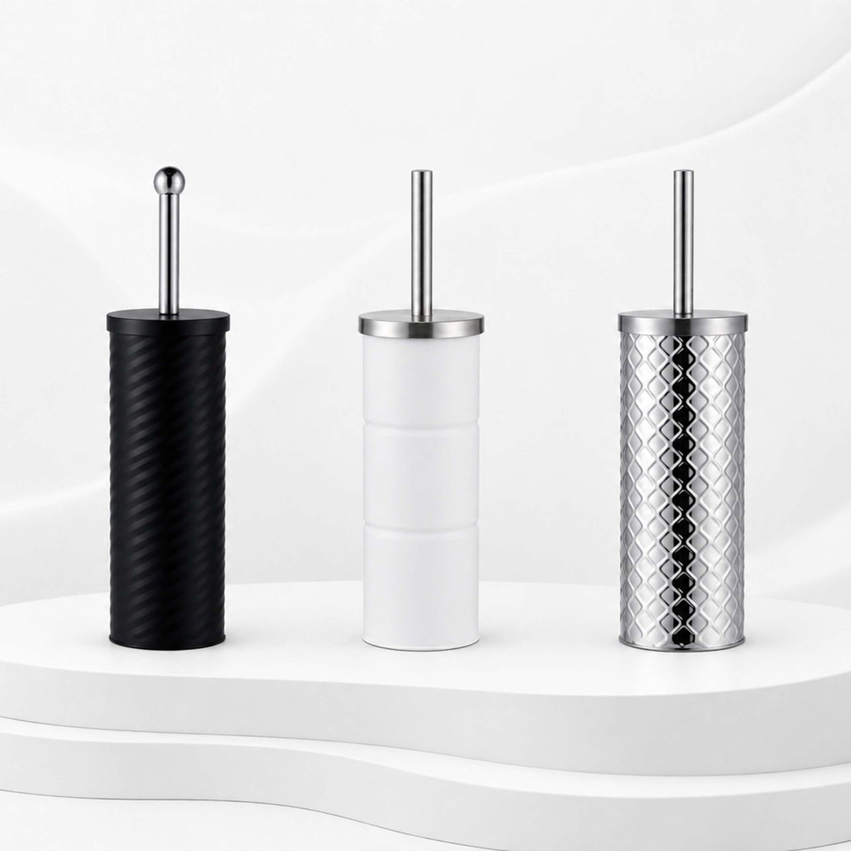Stainless Steel Toilet Brush Set with Holder