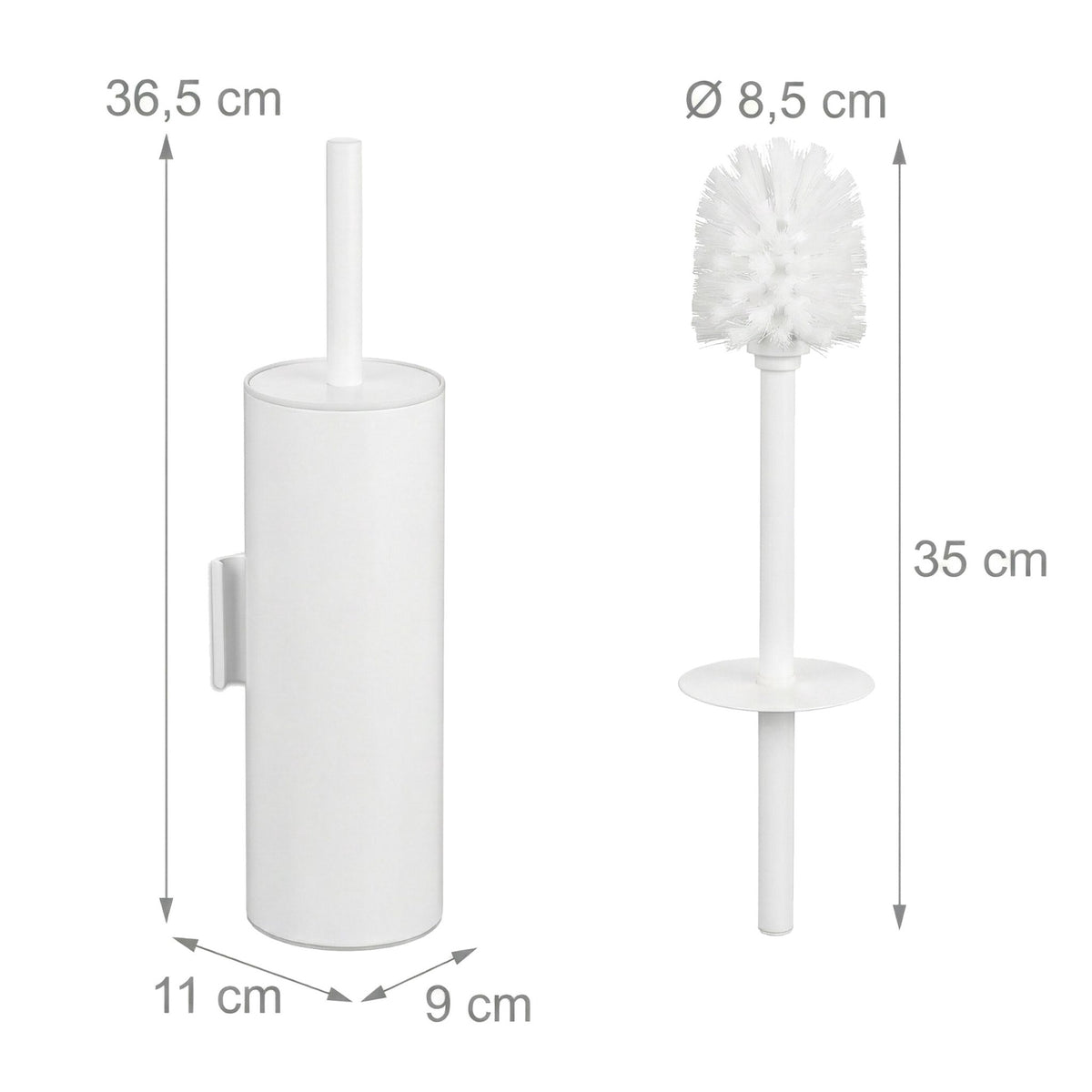 Stainless Steel Toilet Brush Set with Wall Mount