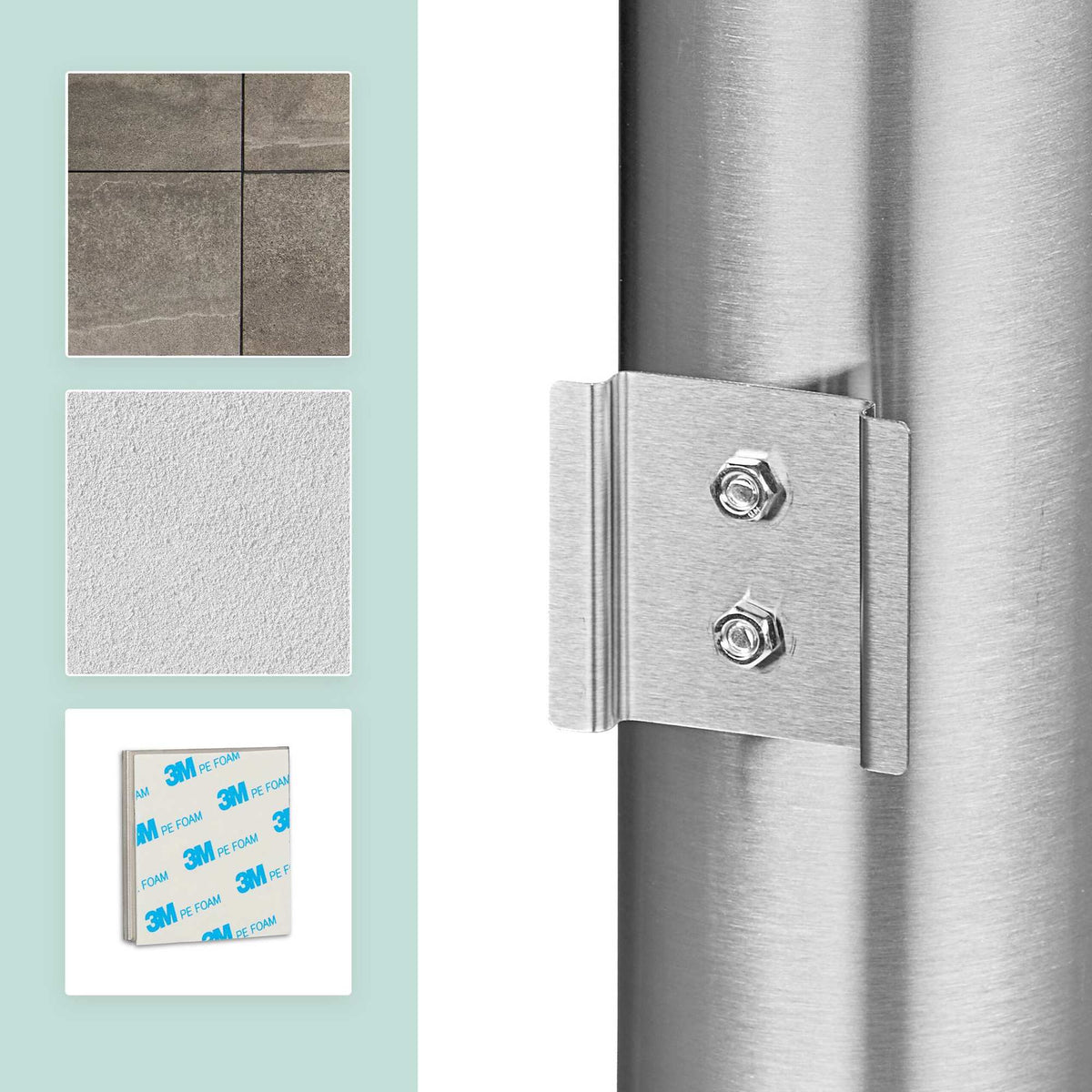 Stainless Steel Toilet Brush Set with Wall Mount