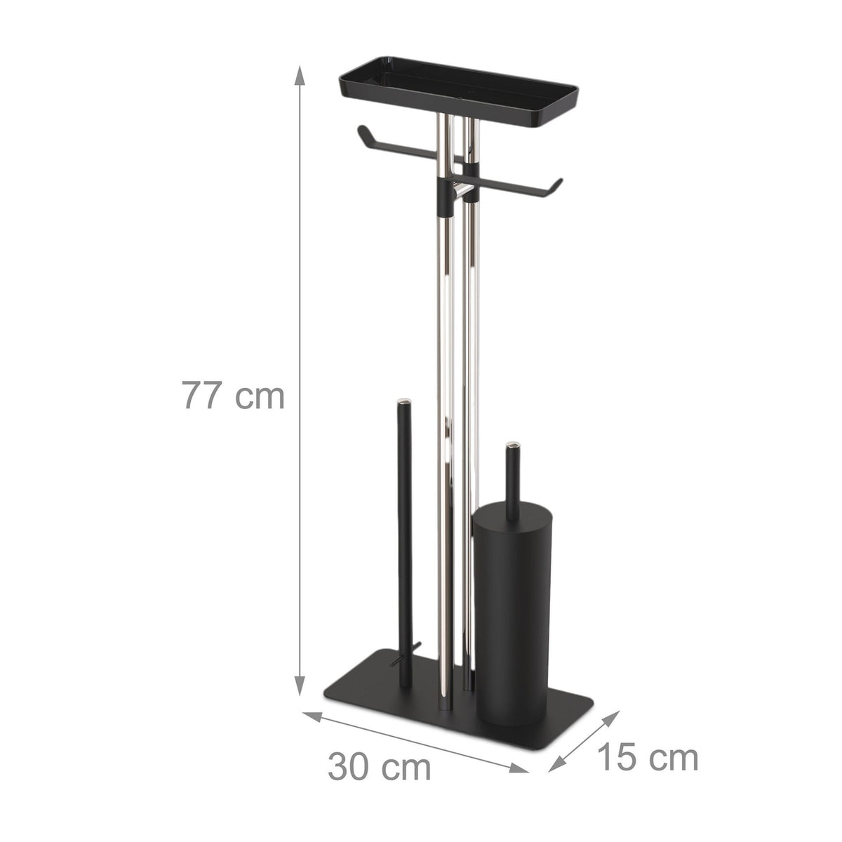 Stainless Steel Toilet Kit with Shelf and Holder