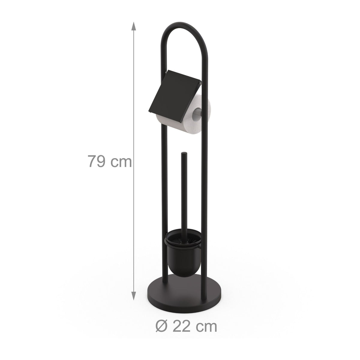 Stainless Steel Toilet Roll Holder and Brush Set