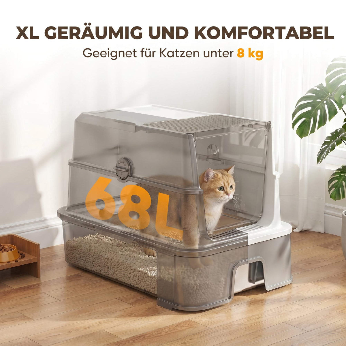 Stainless Steel XL Cat Litter Box with Lid & Scoop