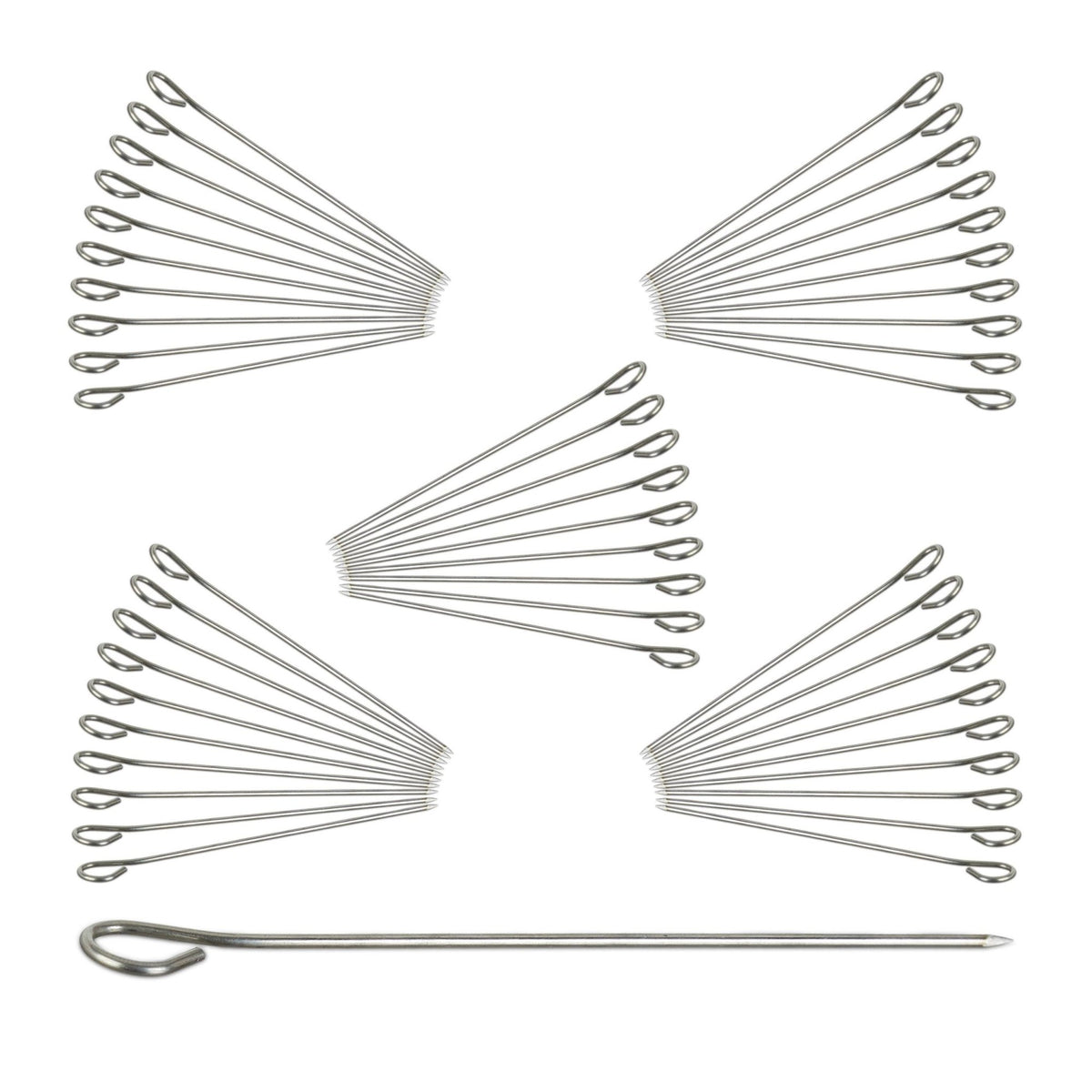 Stainless steel rolling pins - 50 pcs
