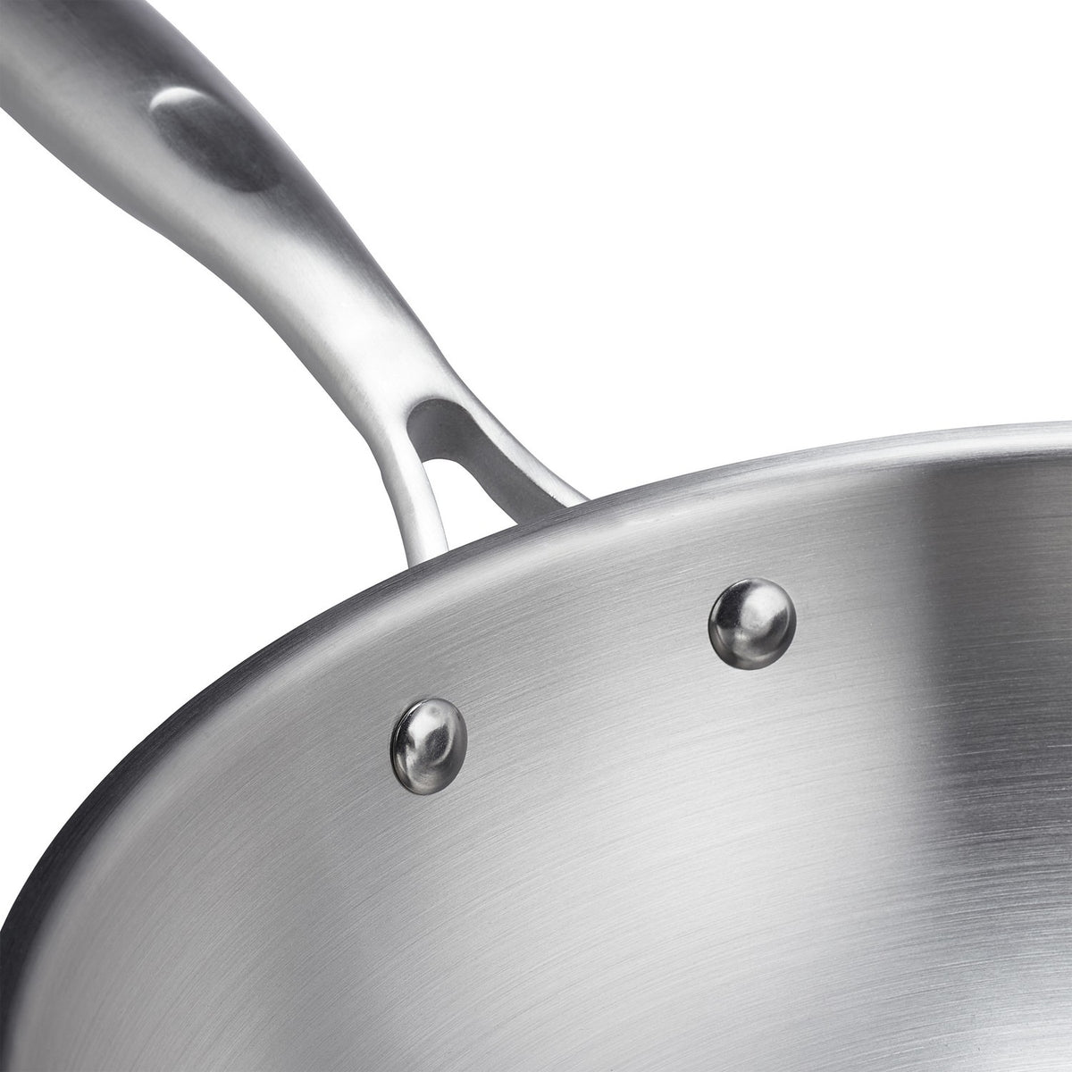 Stainless steel wok with lid