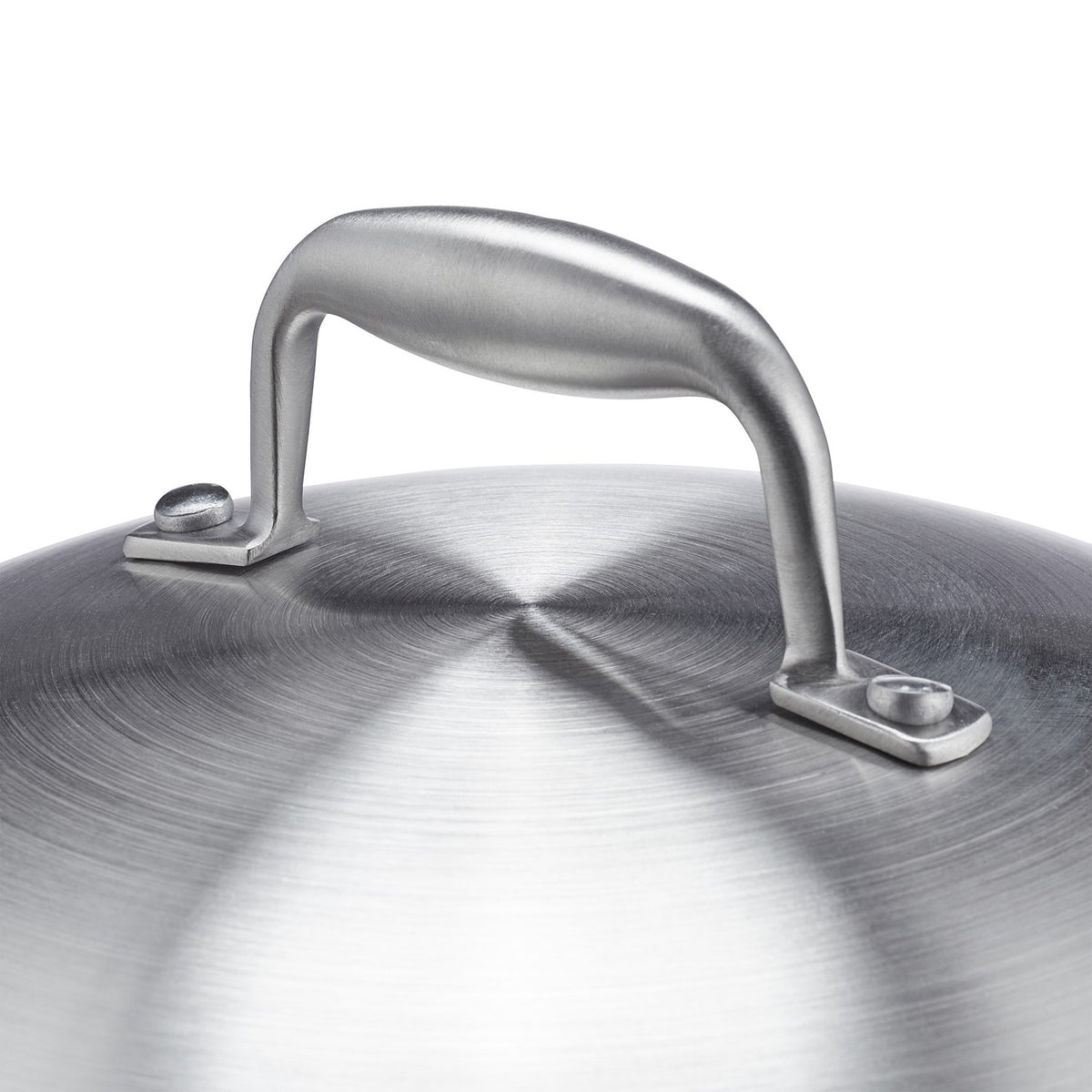 Stainless steel wok with lid