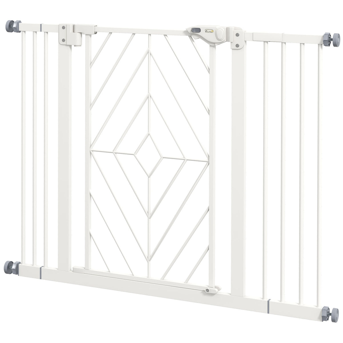 Stair Gate Dogs Automatic Door Drill-Free Barrier 74-100Cm White