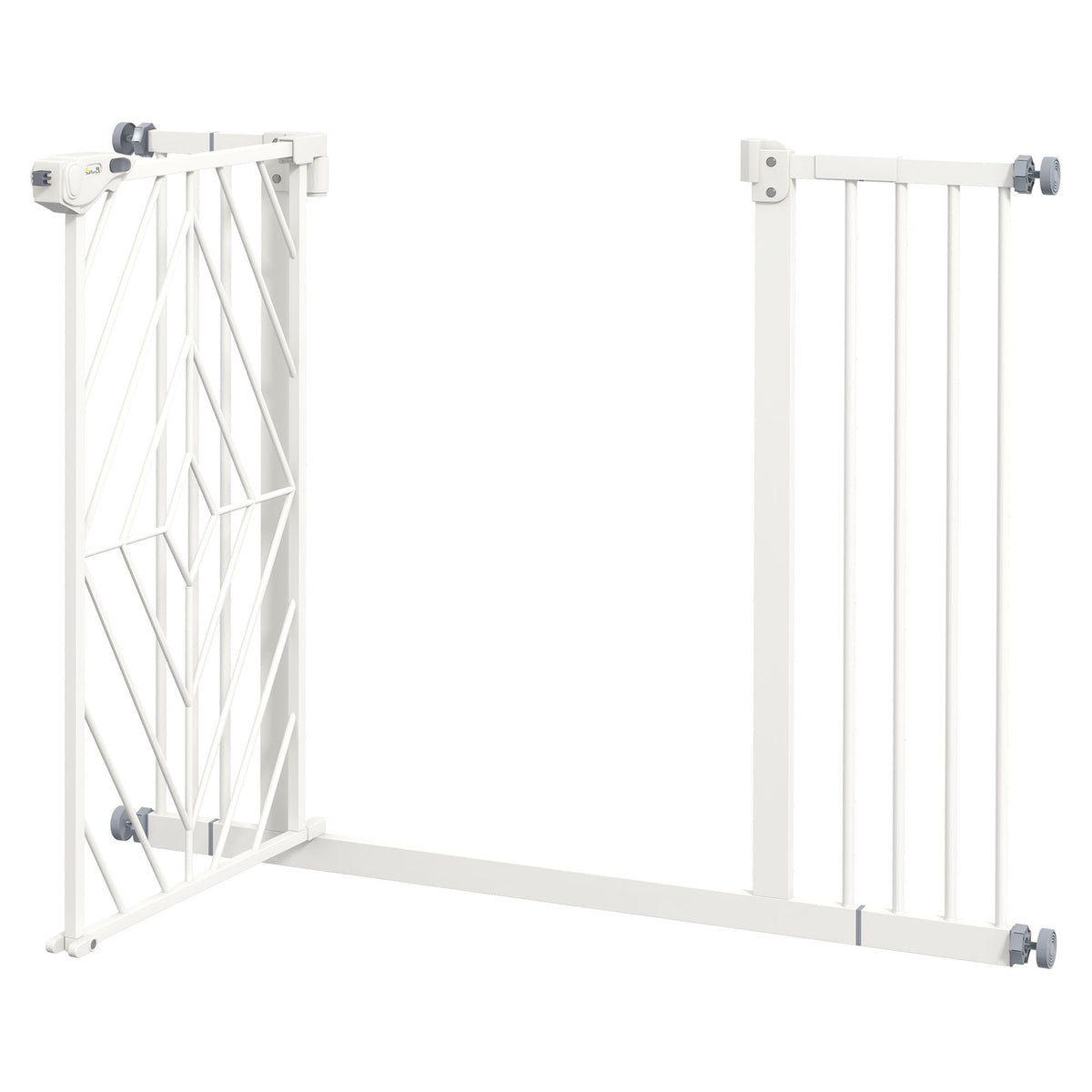 Stair Gate Dogs Automatic Door Drill-Free Barrier 74-100Cm White
