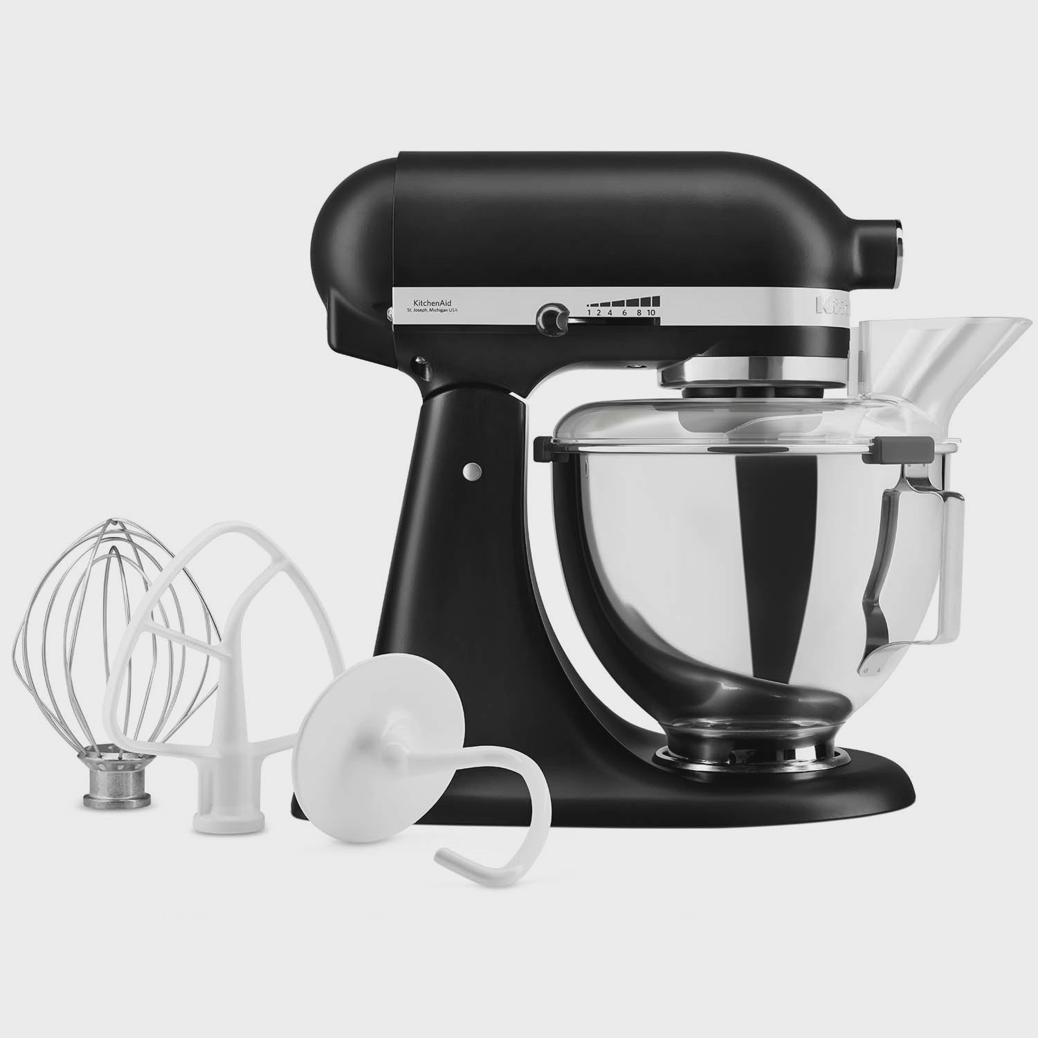 Stand Mixer 4.3L, Black Matte, Stainless Steel Bowl