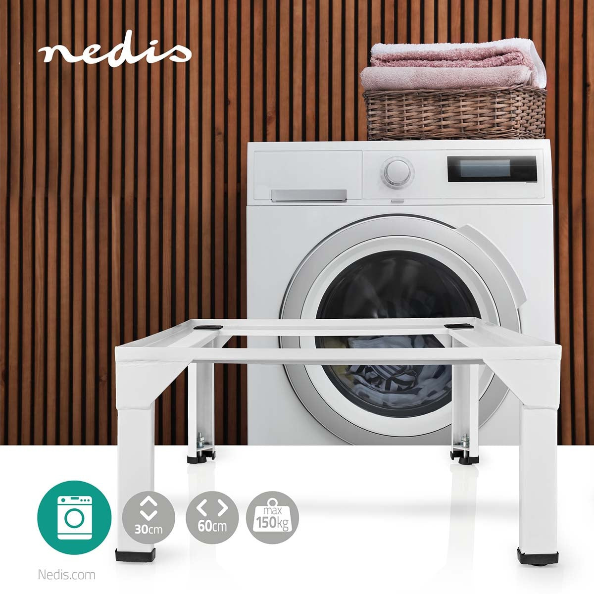 Stand for Washing Machine & Dryer | 150 kg | White