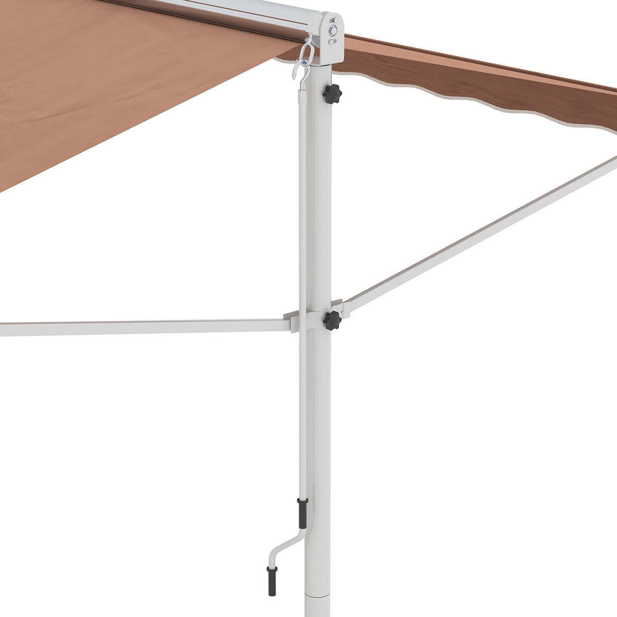 Standing Awning Garden Awning Awning With Folding Arm Crank Patio Brown 4X3M