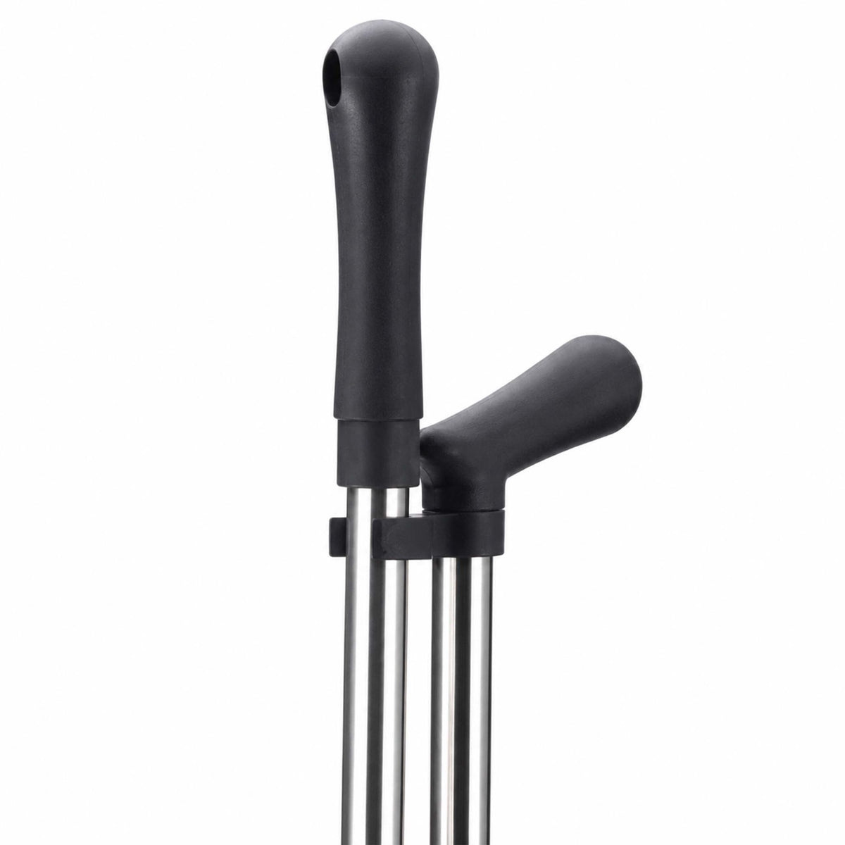 Standing Broom & Dustpan Set, Adjustable Handle, Black/Orange